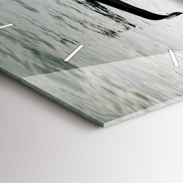 Wanduhr quadratisch Venedig Gondel