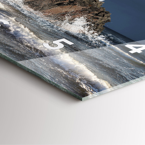 Wanduhr modern quadratisch Leuchtturm