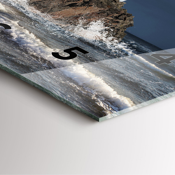 Wanduhr modern quadratisch Leuchtturm