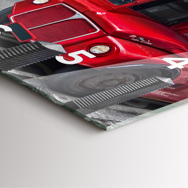 Wanduhr quadratisch mit motiv Roter Doppeldeckerbus