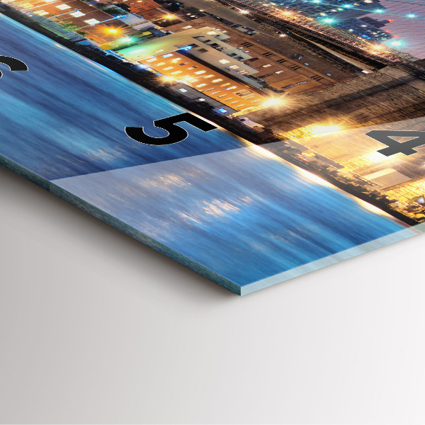 Wanduhr modern quadratisch Brooklyn Bridge und East River