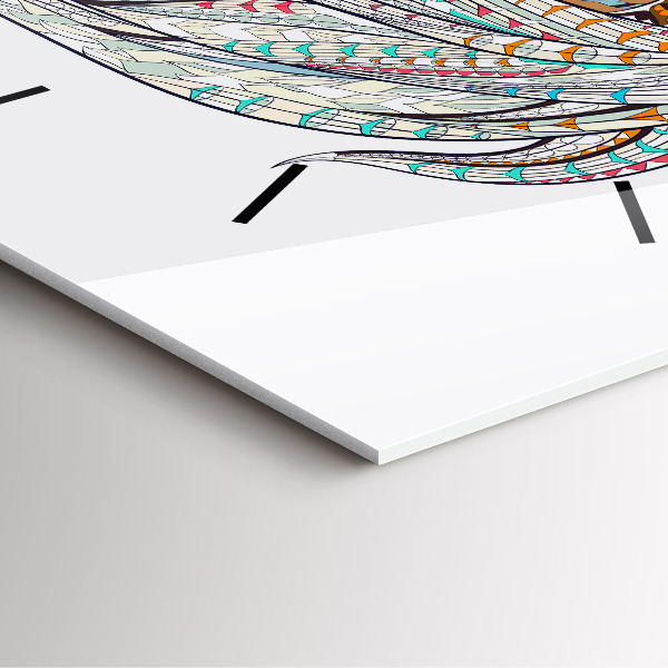 Wanduhr quadratisch mit motiv Illustration eines Pferdes