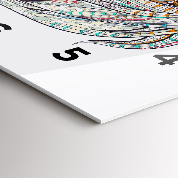 Wanduhr quadratisch mit motiv Illustration eines Pferdes