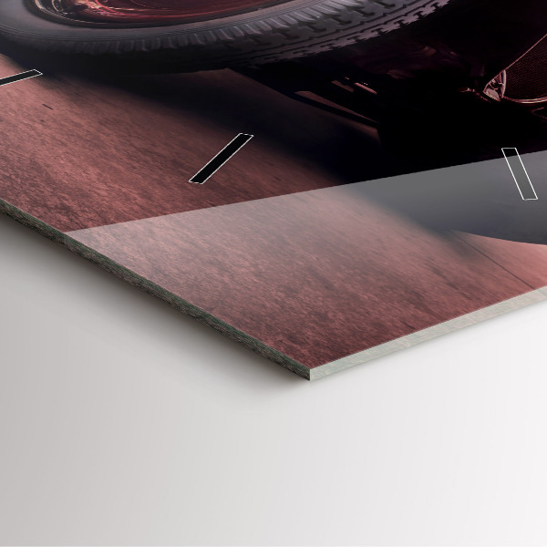 Wanduhr modern quadratisch Oldtimer