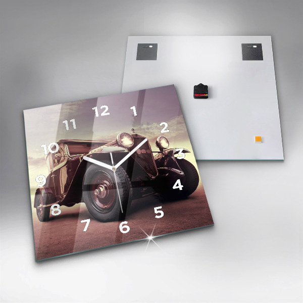Wanduhr modern quadratisch Oldtimer
