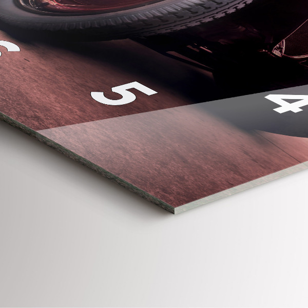 Wanduhr modern quadratisch Oldtimer