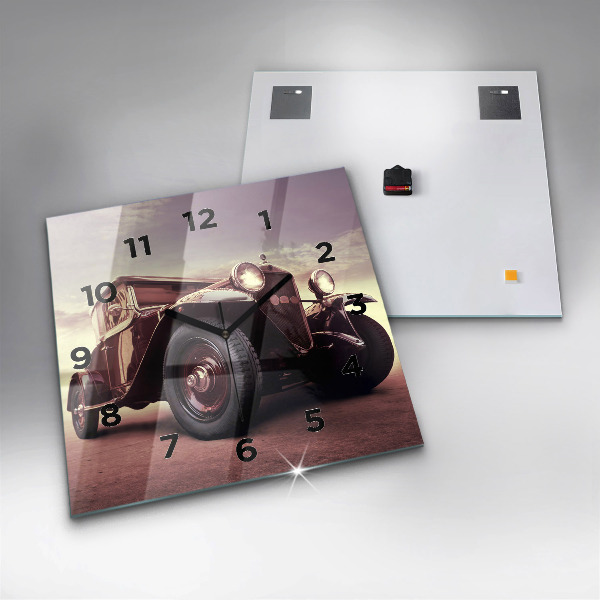 Wanduhr modern quadratisch Oldtimer