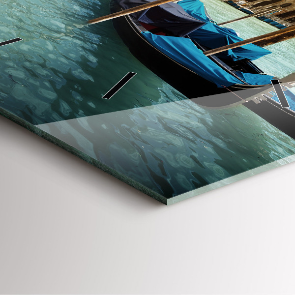 Wanduhr quadratisch Gondeln Venedig Italien