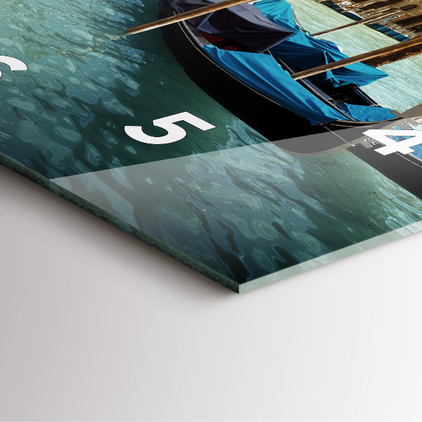 Wanduhr quadratisch Gondeln Venedig Italien