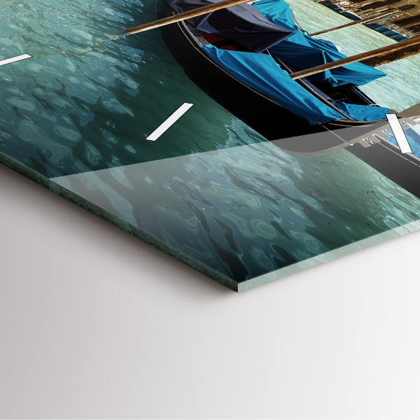 Wanduhr quadratisch Gondeln Venedig Italien