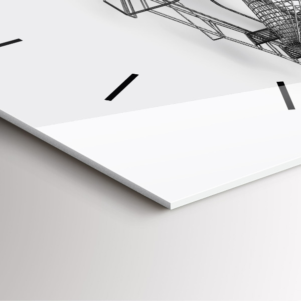 Wanduhr modern quadratisch Aufbau des F1-Wagens