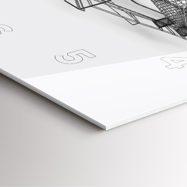 Wanduhr modern quadratisch Aufbau des F1-Wagens