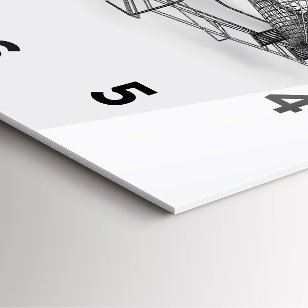 Wanduhr modern quadratisch Aufbau des F1-Wagens