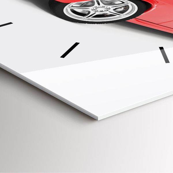 Wanduhr quadratisch Sportwagen