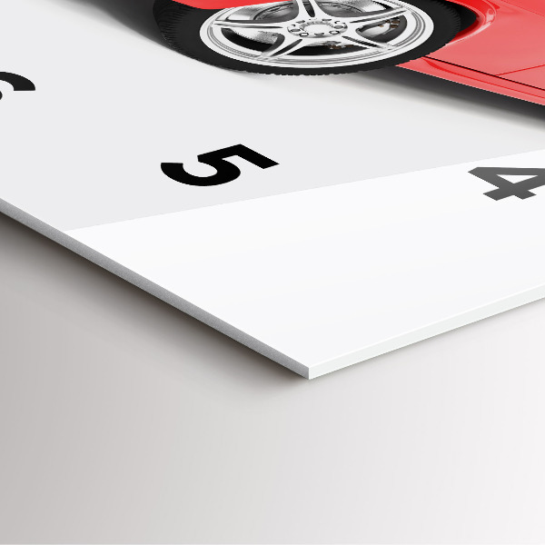 Wanduhr quadratisch Sportwagen