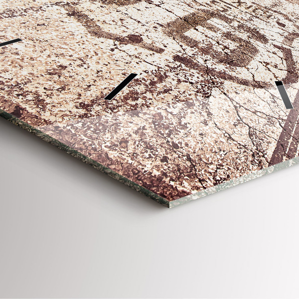 Wanduhr modern quadratisch Route 66 Straße USA