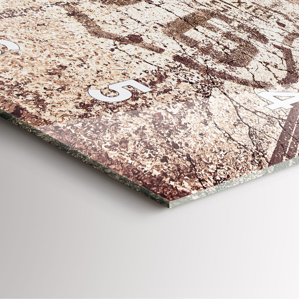 Wanduhr modern quadratisch Route 66 Straße USA