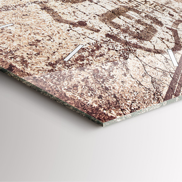 Wanduhr modern quadratisch Route 66 Straße USA