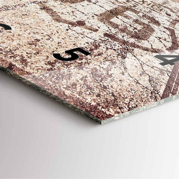 Wanduhr modern quadratisch Route 66 Straße USA