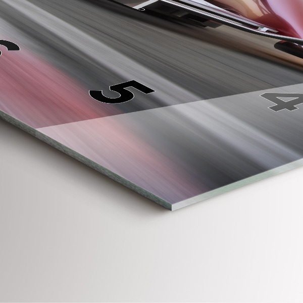 Wanduhr quadratisch mit motiv Sportlicher Rennwagen