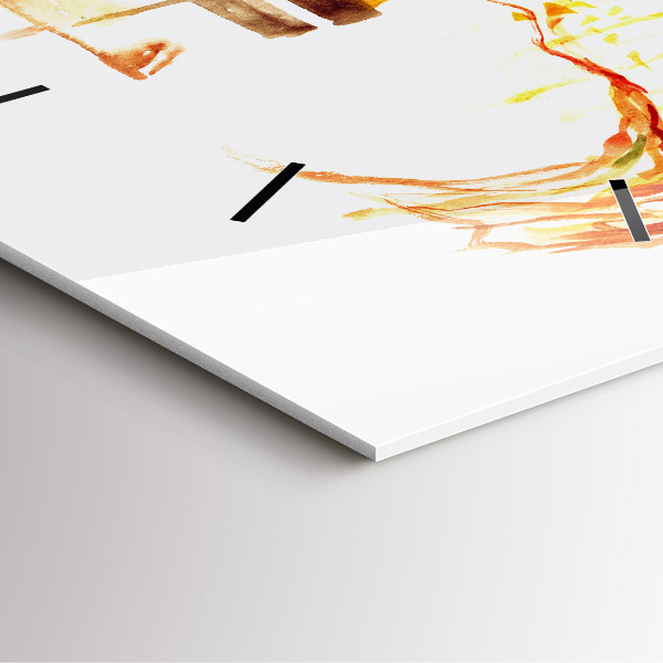 Wanduhr modern quadratisch Herbst-Landschaft