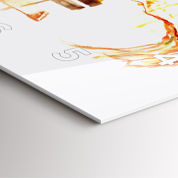 Wanduhr modern quadratisch Herbst-Landschaft