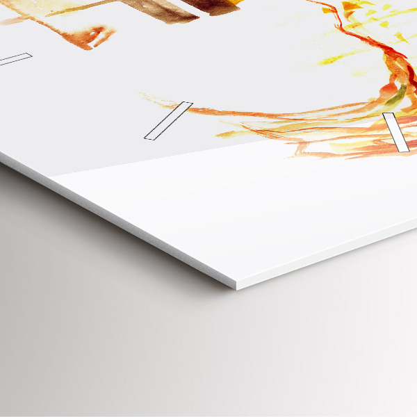 Wanduhr modern quadratisch Herbst-Landschaft