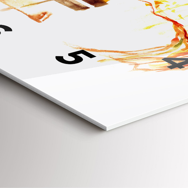 Wanduhr modern quadratisch Herbst-Landschaft