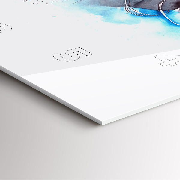 Wanduhr modern quadratisch Unterwasserleben von Fischen