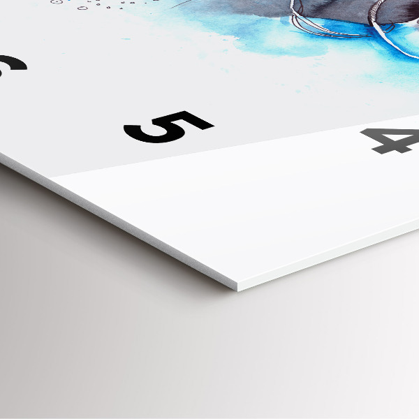 Wanduhr modern quadratisch Unterwasserleben von Fischen