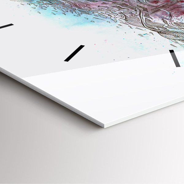 Wanduhr quadratisch Abstrakter Astronaut