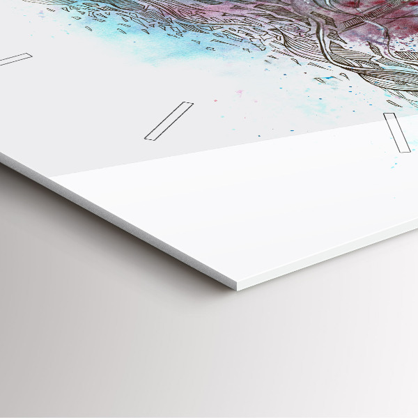 Wanduhr quadratisch Abstrakter Astronaut