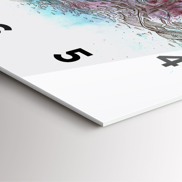 Wanduhr quadratisch Abstrakter Astronaut