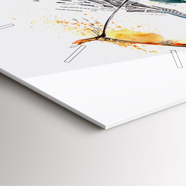 Wanduhr modern quadratisch Ein Krieger bei der Jagd