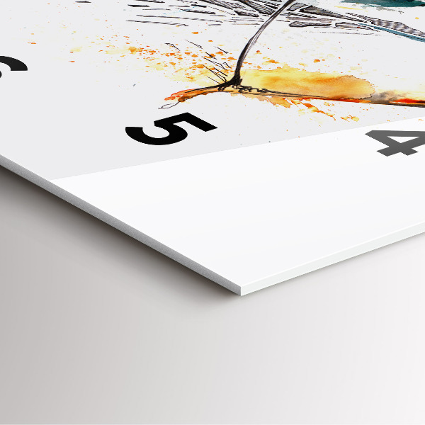 Wanduhr modern quadratisch Ein Krieger bei der Jagd