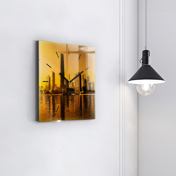 Wanduhr quadratisch mit motiv Zhujiang-Fluss China