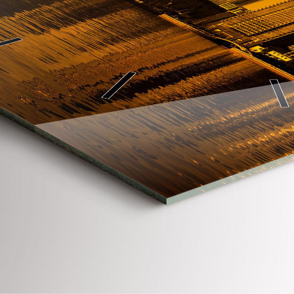 Wanduhr quadratisch mit motiv Zhujiang-Fluss China