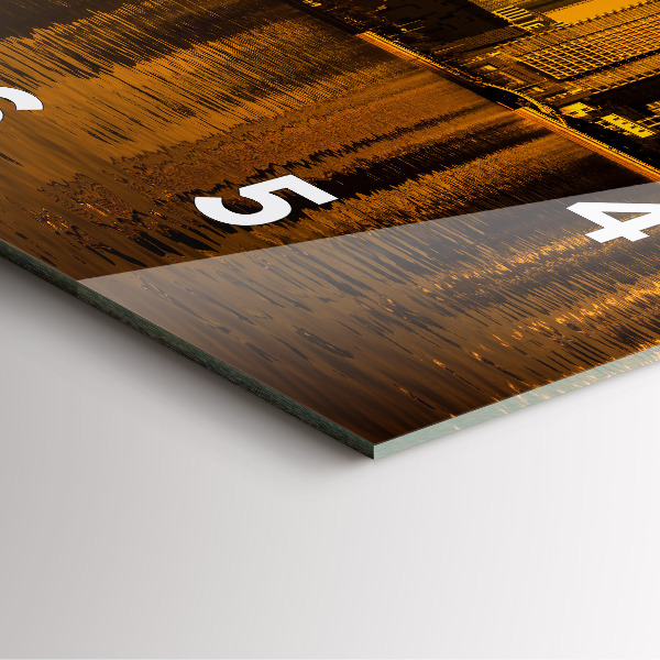 Wanduhr quadratisch mit motiv Zhujiang-Fluss China