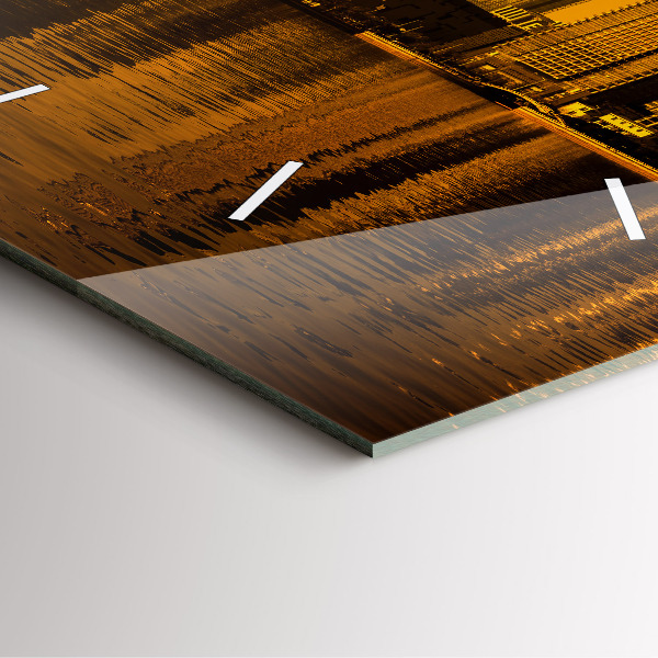 Wanduhr quadratisch mit motiv Zhujiang-Fluss China