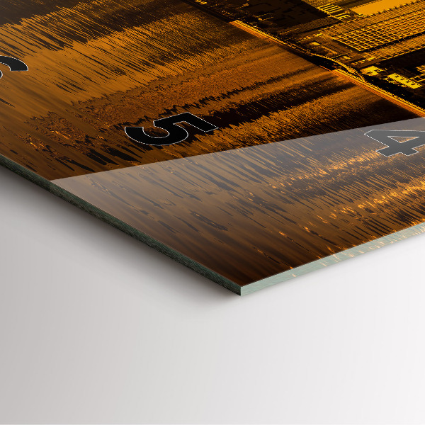 Wanduhr quadratisch mit motiv Zhujiang-Fluss China