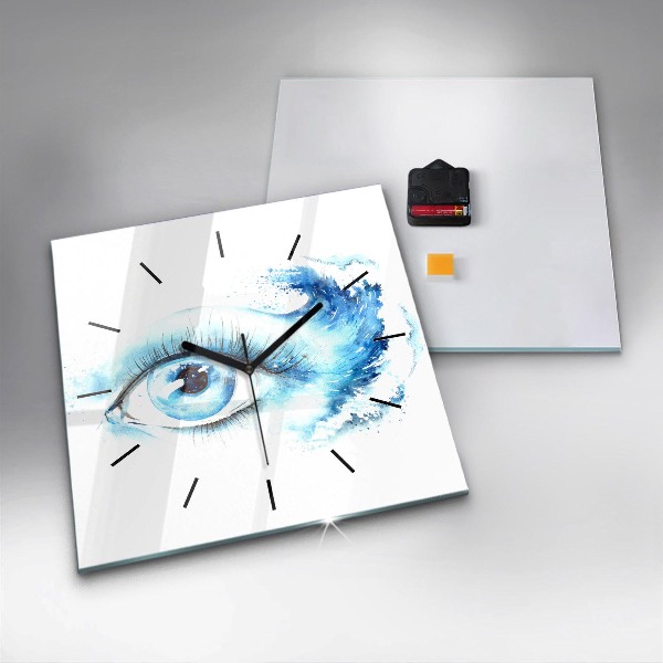 Wanduhr modern quadratisch Auge des Meeres