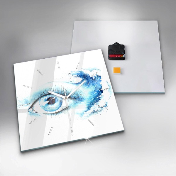 Wanduhr modern quadratisch Auge des Meeres