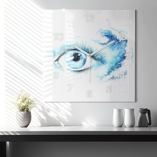 Wanduhr modern quadratisch Auge des Meeres
