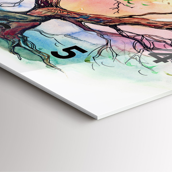 Wanduhr quadratisch Baumherz Natur