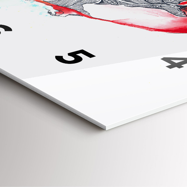 Wanduhr quadratisch Bunter Papagei im Flug