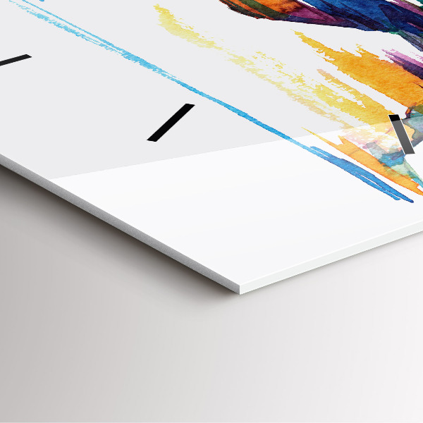 Wanduhr quadratisch mit motiv Illustration eines Läufers