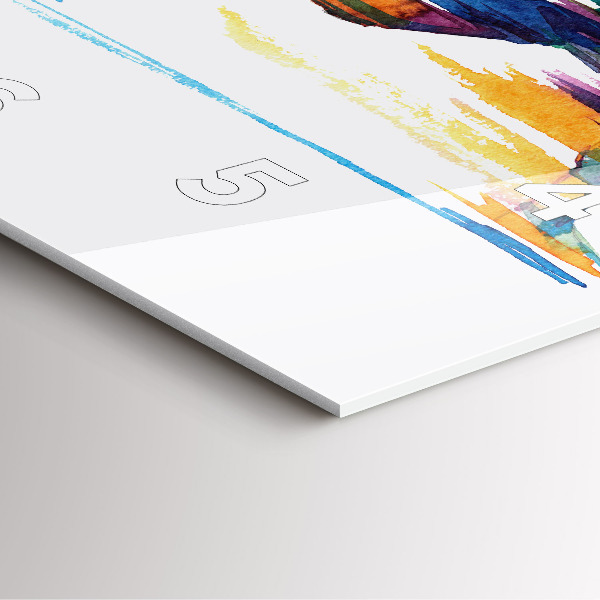 Wanduhr quadratisch mit motiv Illustration eines Läufers