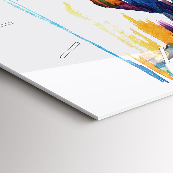 Wanduhr quadratisch mit motiv Illustration eines Läufers