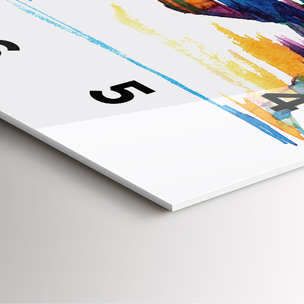 Wanduhr quadratisch mit motiv Illustration eines Läufers