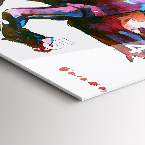 Wanduhr quadratisch Pferd auf der Flucht